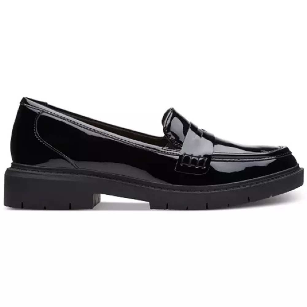 Gianni Bini Womens Size 8M Shoes Black Comfort Lugged Platform Penny Loafers